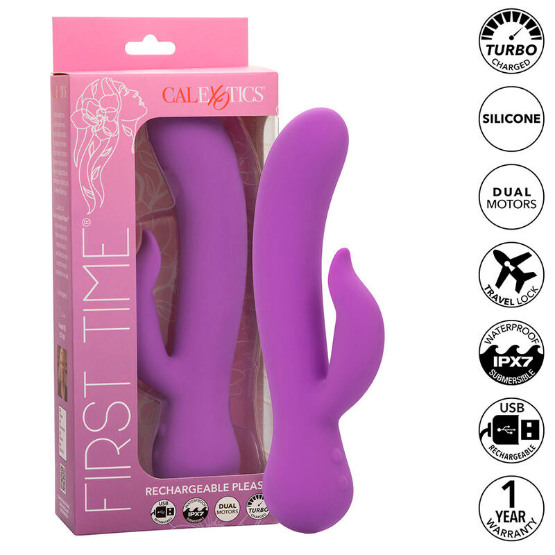 CALEXOTICS - FIRST TIME VIBRATOR PLEASER RECHARGEABLE PURPLE - NOCTURNA DESIRES