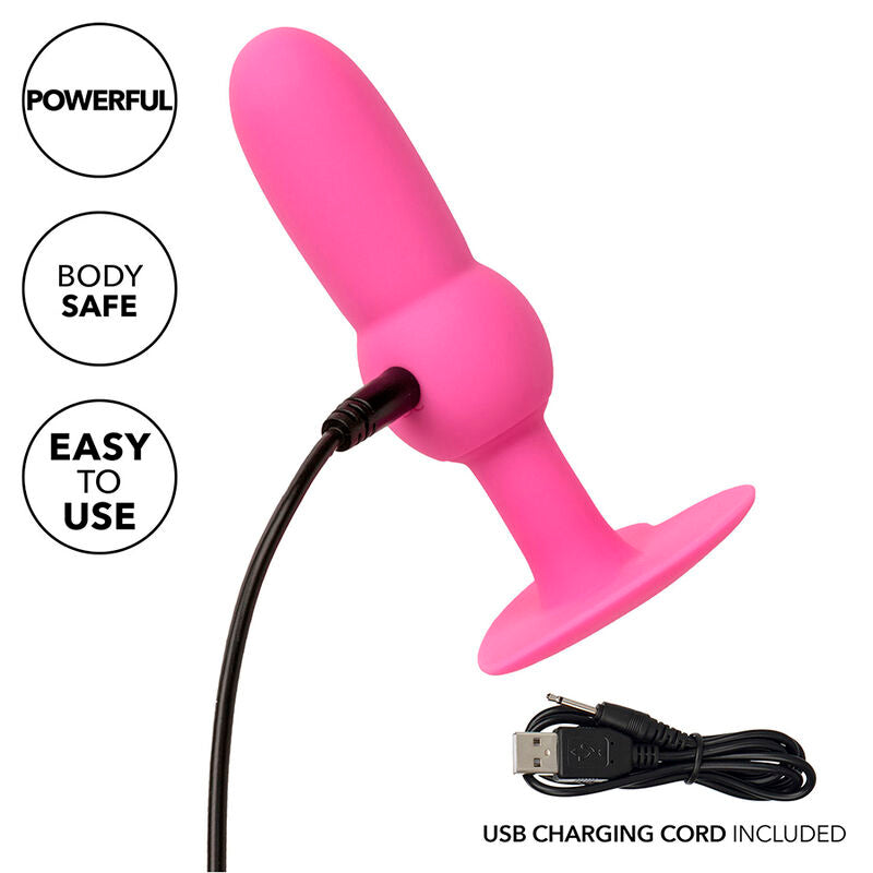 CALEXOTICS - FIRST TIME ANAL PLUG BEADED PROBE 10 VIBRATIONS PINK - NOCTURNA DESIRES