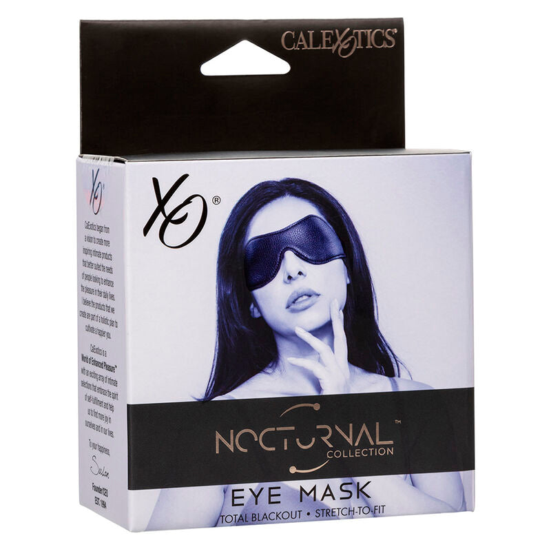 CALEXOTICS - NOCTURNAL EYE MASK PVC LEATHER BLACK - NOCTURNA DESIRES