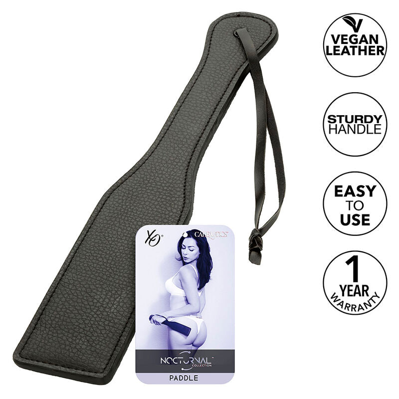 CALEXOTICS - NOCTURNAL PADDLE LEATHER BLACK - NOCTURNA DESIRES