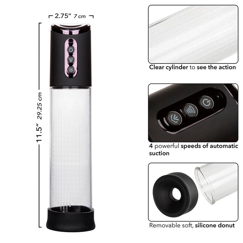 CALEXOTICS - PEAK 4-SPEED SUCTION PUMP BLACK - NOCTURNA DESIRES