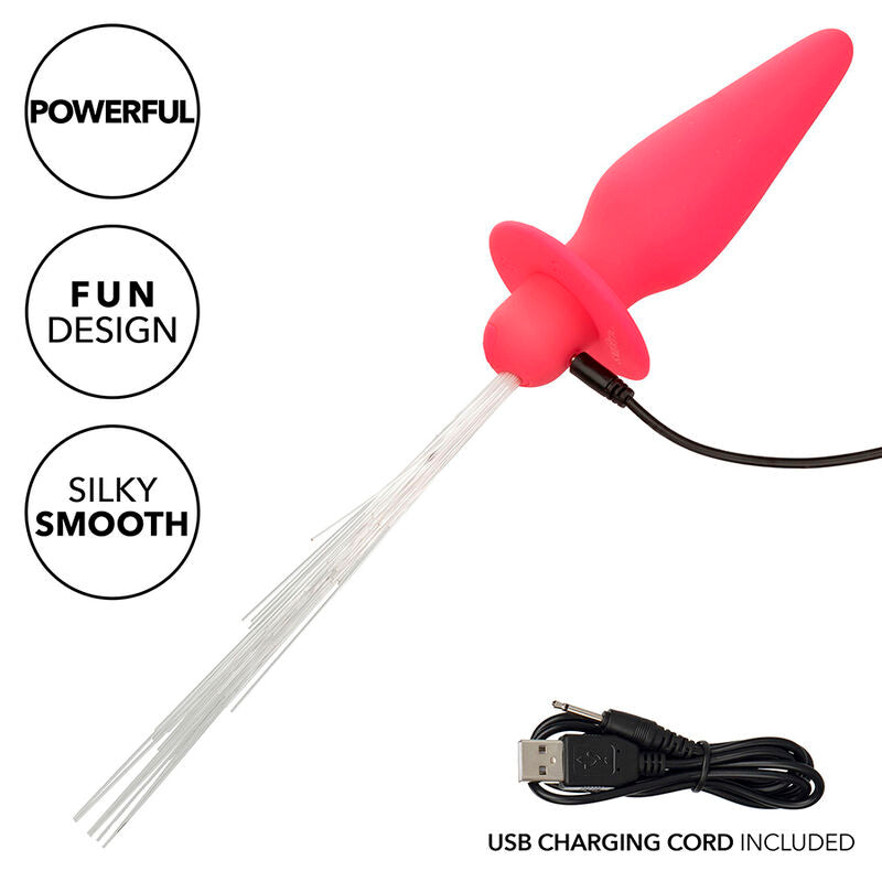 CALEXOTICS - SOUTHERN LIGHTS LIGHT UP ANAL PLUG 10 VIBRATIONS SILICONE PINK - NOCTURNA DESIRES