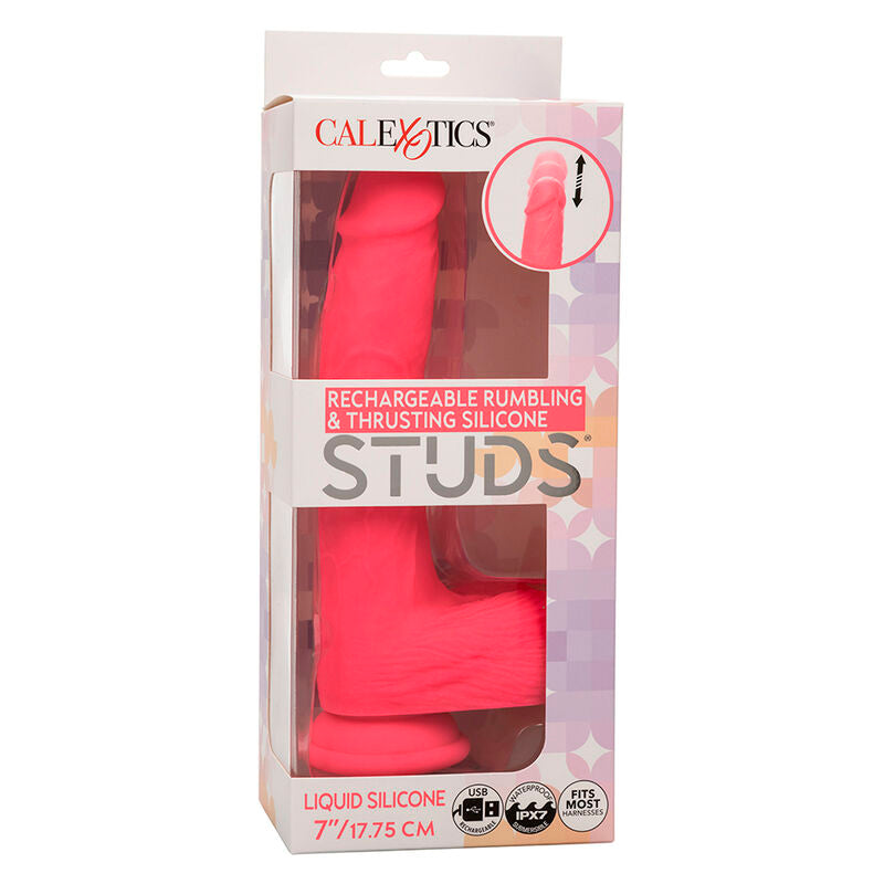 CALEXOTICS - STUDS REALISTIC VIBRATOR 10 VIBRATIONS PINK - NOCTURNA DESIRES