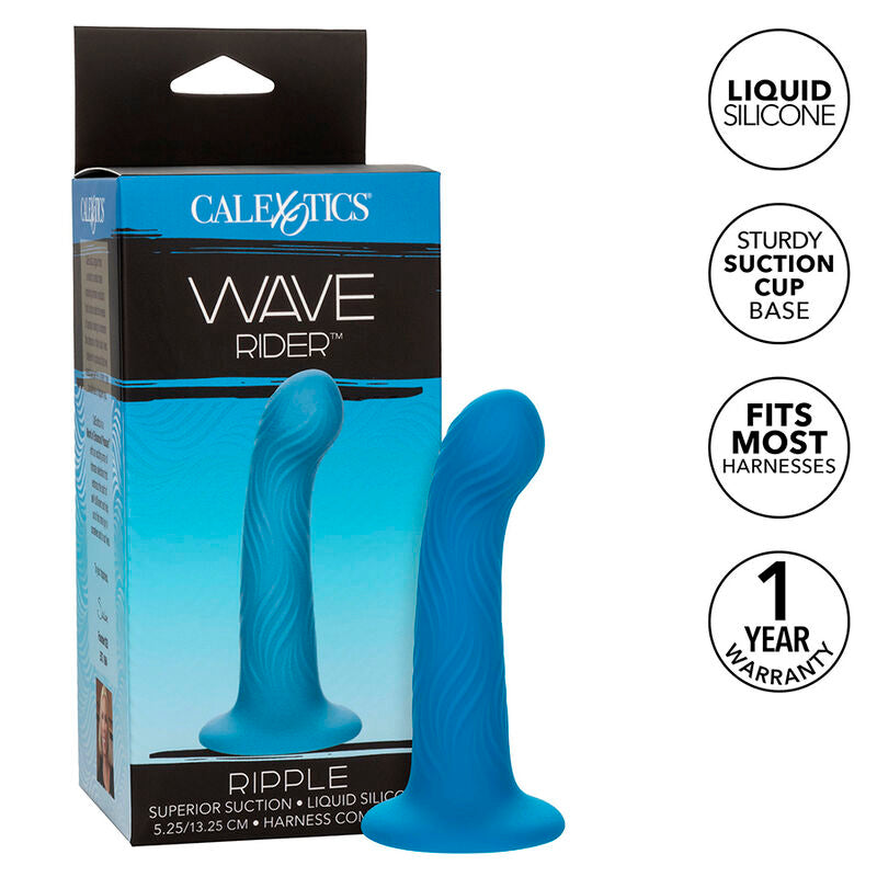CALEXOTICS - WAVE RIDER RIPPLE ANAL PLUG BLUE - NOCTURNA DESIRES