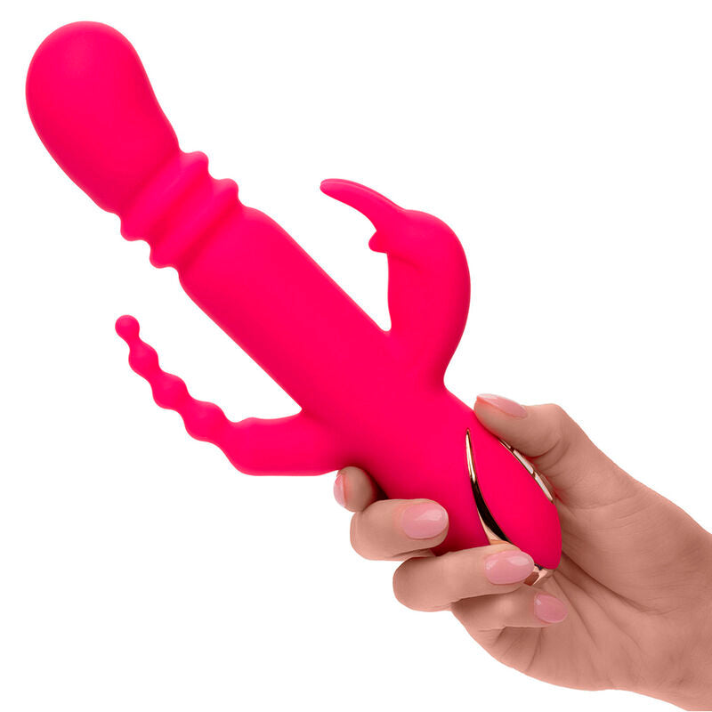 CALEXOTICS - JACK FANTASY TRIPLE HEATED VIBRATOR RABBIT PINK - NOCTURNA DESIRES