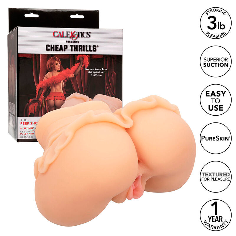CALEXOTICS - THE PEEP SHOW GIRL DOUBLE REALISTIC MASTURBATOR FLESH - NOCTURNA DESIRES