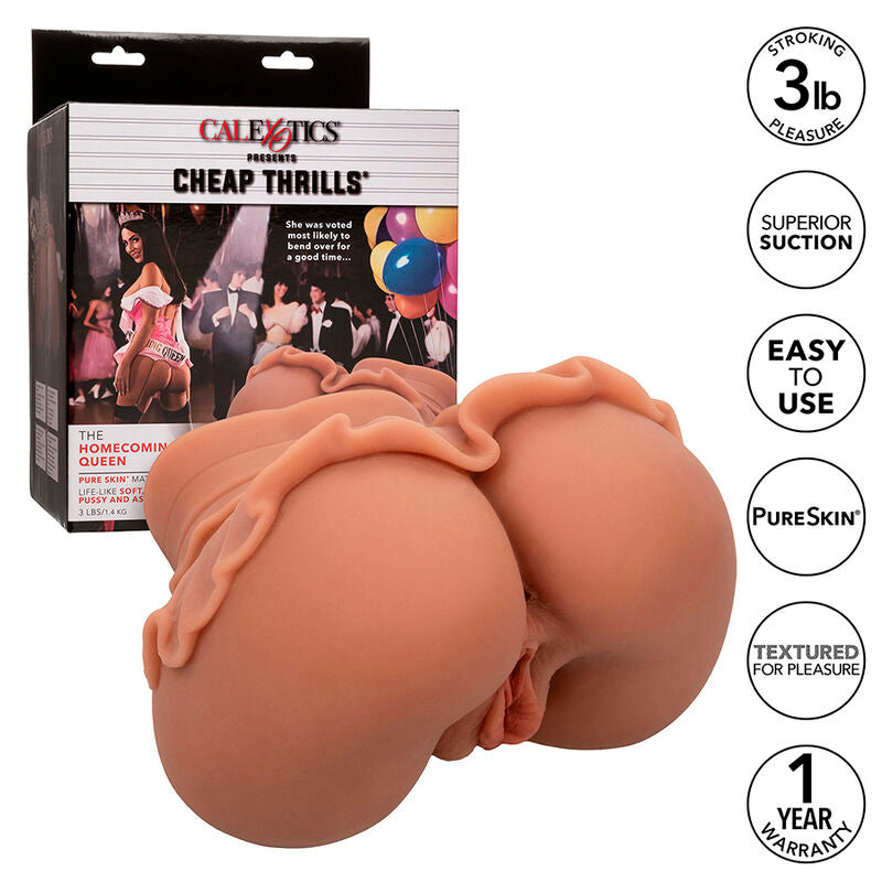 CALEXOTICS - THE HOMECOMING QUEEN DOUBLE REALISTIC MASTURBATOR CARAMEL - NOCTURNA DESIRES