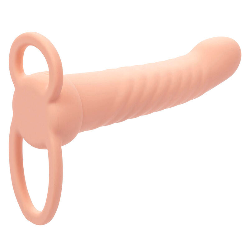 CALEXOTICS - MAXX RIBBED DUAL PENETRATOR 10 VIBRATIONS FLESH - NOCTURNA DESIRES