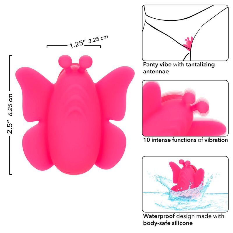 CALEXOTICS - NEON VIBES THE FLUTTER VIBE STIMULATOR 10 VIBRATIONS PINK - NOCTURNA DESIRES