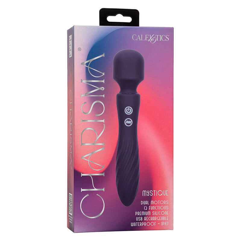 CALEXOTICS - CHARISMA MYSTIQUE MASSAGER DUAL MOTORS 12 FUNCTIONS 20,5 CM X 4.5 CM PURPLE - NOCTURNA DESIRES