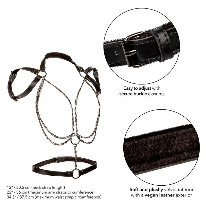 CALEXOTICS - EUPHORIA MULTICHAIN HALTER HARNESS PREMIUM - NOCTURNA DESIRES