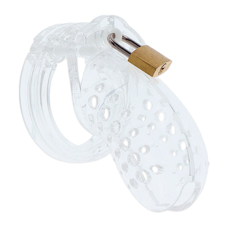 HIDDEN DESIRE - EXTREME CHASTITY COCK CAGE ACRYLIC ADJUSTABLE CLEAR - NOCTURNA DESIRES