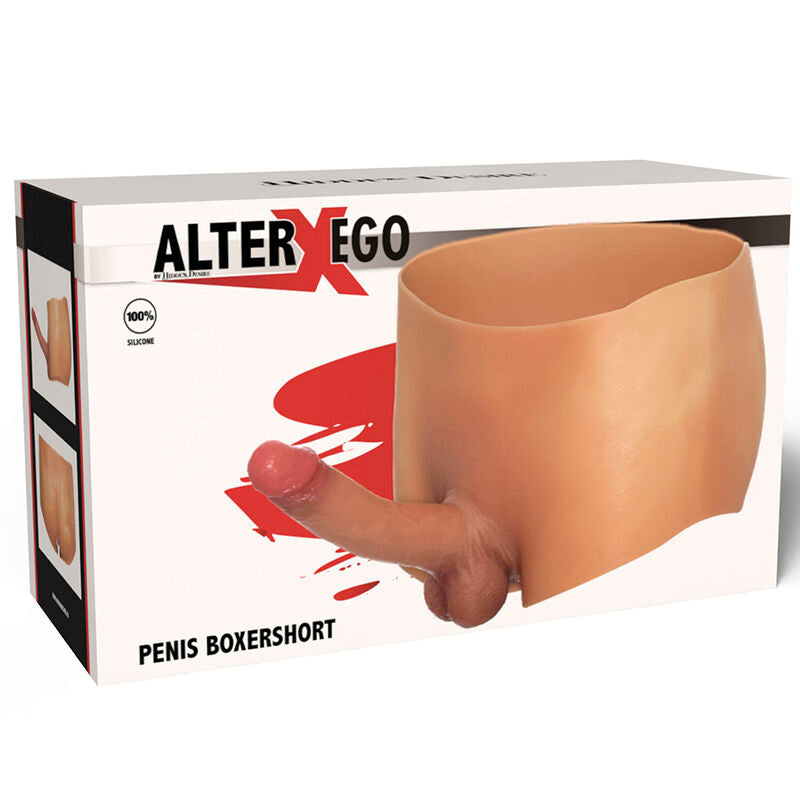 HIDDEN DESIRE - ALTER EGO BOXERSHOT WITH PENIS 18 CM SIZE L - NOCTURNA DESIRES