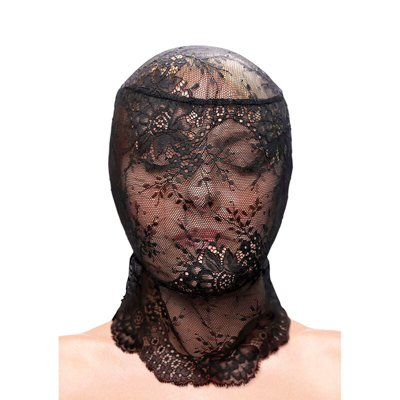 NS NOVELTIES - FETISH & FASHION LACE HOOD BLACK - NOCTURNA DESIRES