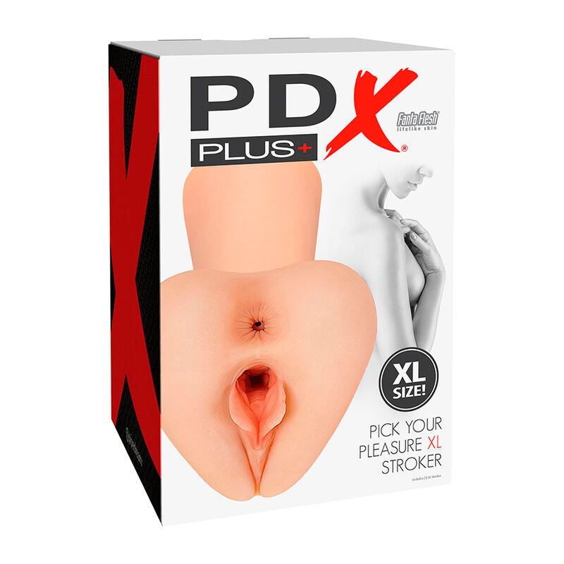PDX PLUS - PICK YOUR PLEASURE XL REALISTIC STROKER FLESH - NOCTURNA DESIRES