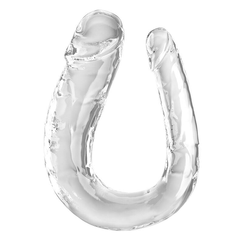 KING COCK - DOUBLE TROUBLE DOUBLE DILDO 44 CM CLEAR - NOCTURNA DESIRES