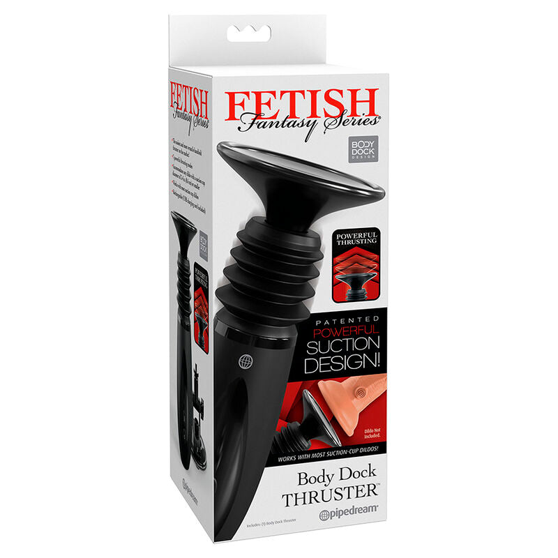 FETISH FANTASY SERIES - BODY DOCK THRUSTER DILDO CLAMP WITH 7 PUSH MODES BLACK - NOCTURNA DESIRES