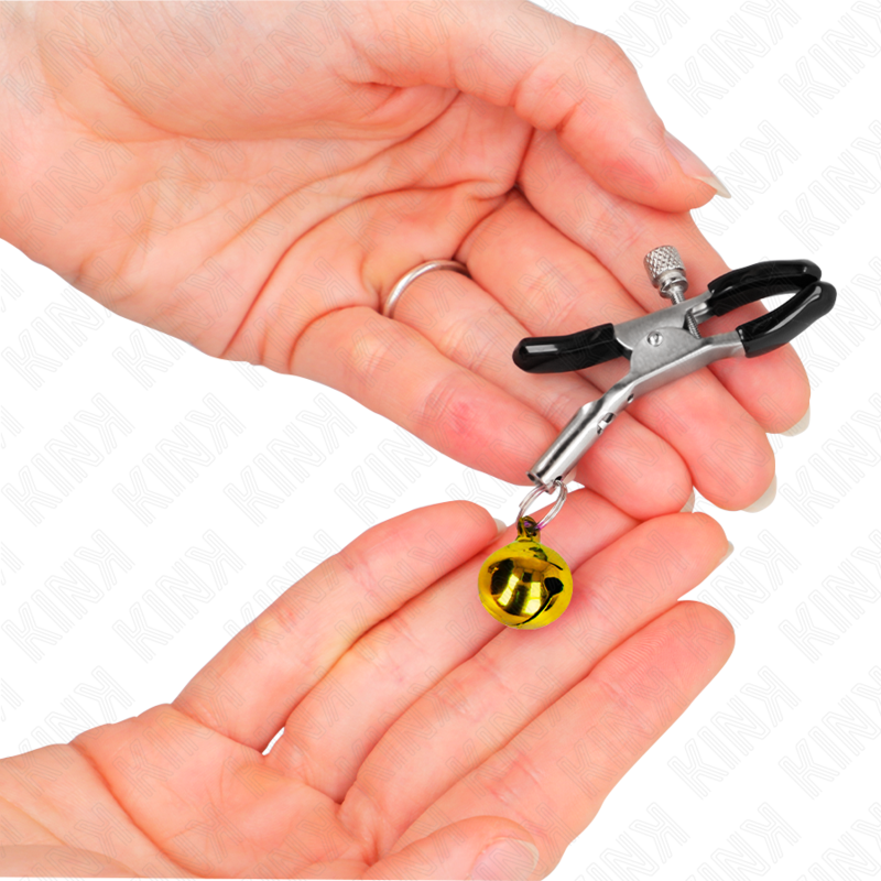 KINK - GOLD SINGLE BELL NIPPLE CLAMP 6 CM - NOCTURNA DESIRES