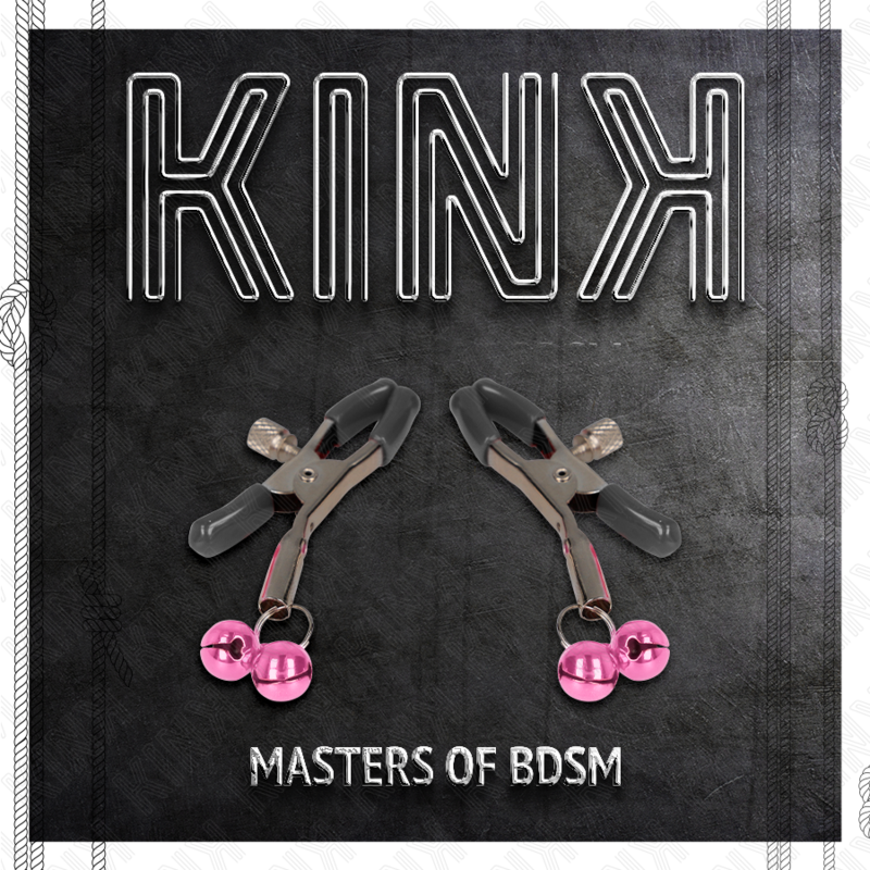 KINK - DOUBLE BELL NIPPLE CLAMP PINK 6 CM - NOCTURNA DESIRES