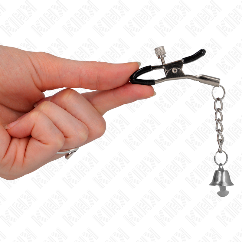 KINK - SILVER BELL PENDANT NIPPLE CLAMPS 6 CM - NOCTURNA DESIRES