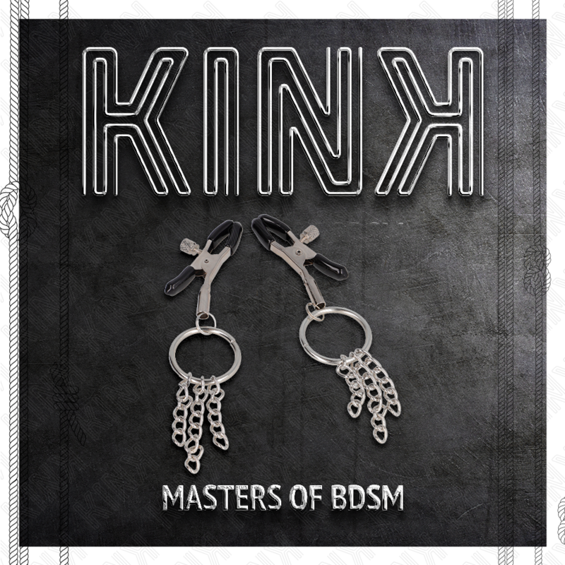 KINK - O RING NIPPLE CLAMP AND LITTLE CHAIN SILVER 6 CM - NOCTURNA DESIRES