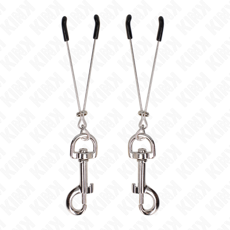 KINK - THIN HOOK NIPPLE CLAMP SILVER 7 CM - NOCTURNA DESIRES