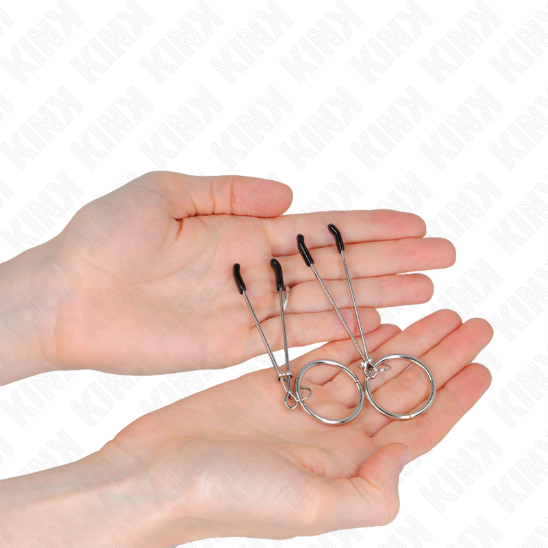 KINK - THIN NIPPLE CLAMPS WITH O-RING 7 CM - NOCTURNA DESIRES
