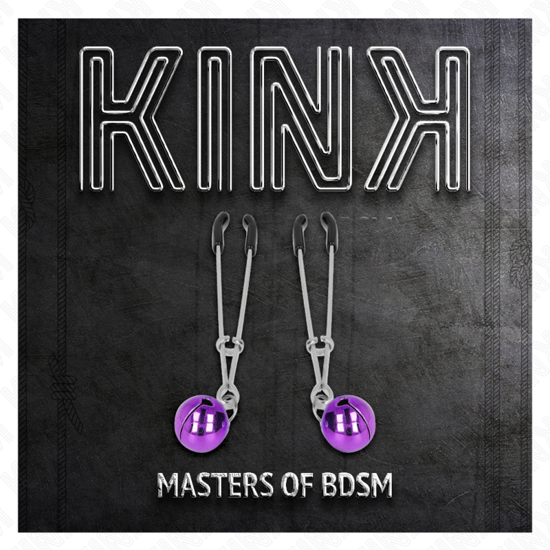 KINK - THIN BELL NIPPLE CLAMPS PURPLE 7 CM - NOCTURNA DESIRES