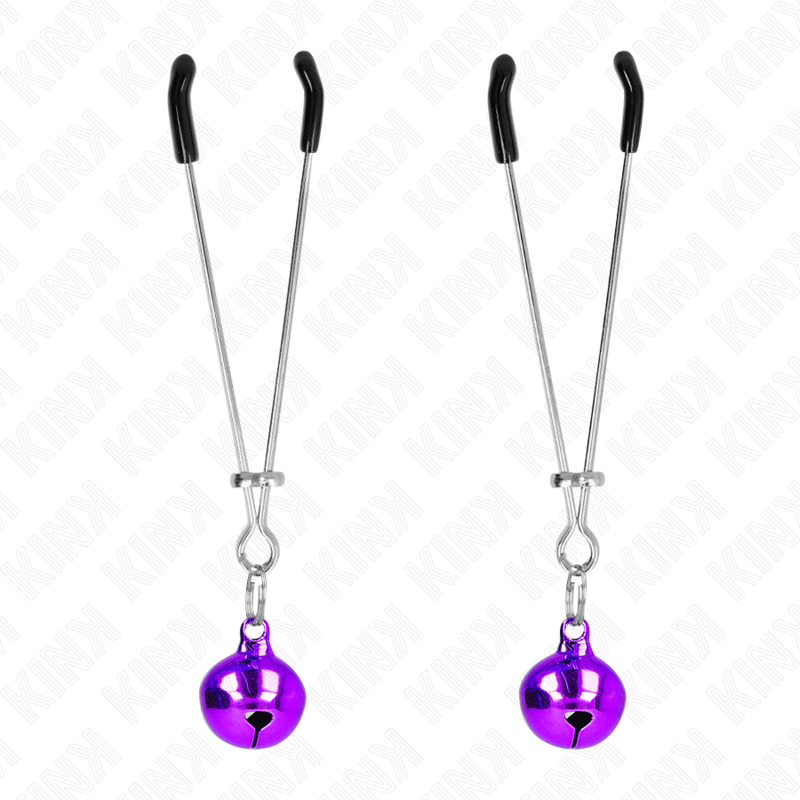 KINK - THIN BELL NIPPLE CLAMPS PURPLE 7 CM - NOCTURNA DESIRES