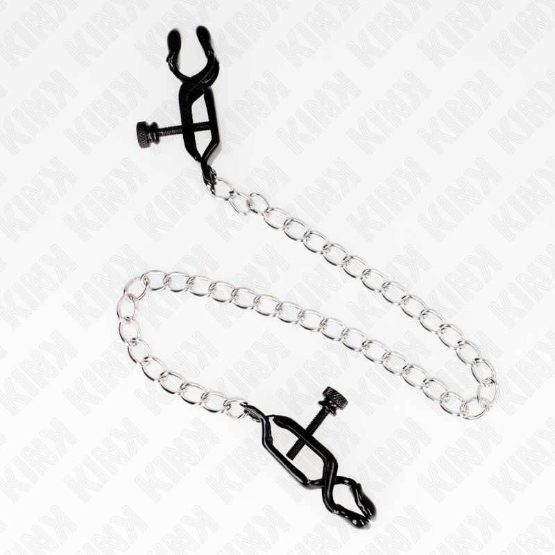 KINK - FLAT CHAIN NIPPLE CLAMPS SILVER 30 CM - NOCTURNA DESIRES