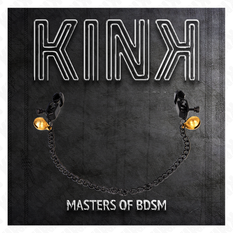 KINK - FLAT CHAIN NIPPLE CLAMPS AND BELL SILVER 30 CM - NOCTURNA DESIRES