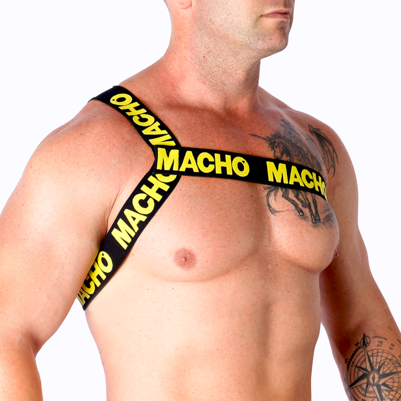 MACHO - ROMAN HARNESS YELLOW S/M - NOCTURNA DESIRES