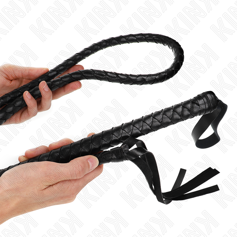 KINK - LONG BLACK SNAKE WHIP 210 CM - NOCTURNA DESIRES