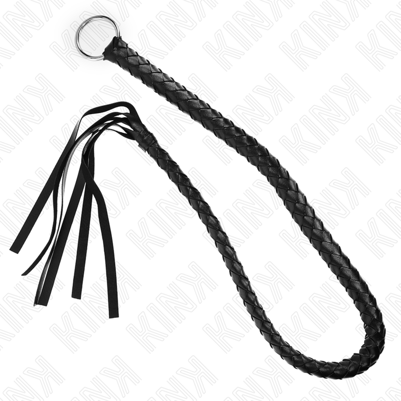 KINK - SNAKE WHIP WITH BLACK HAND RING 65 CM - NOCTURNA DESIRES