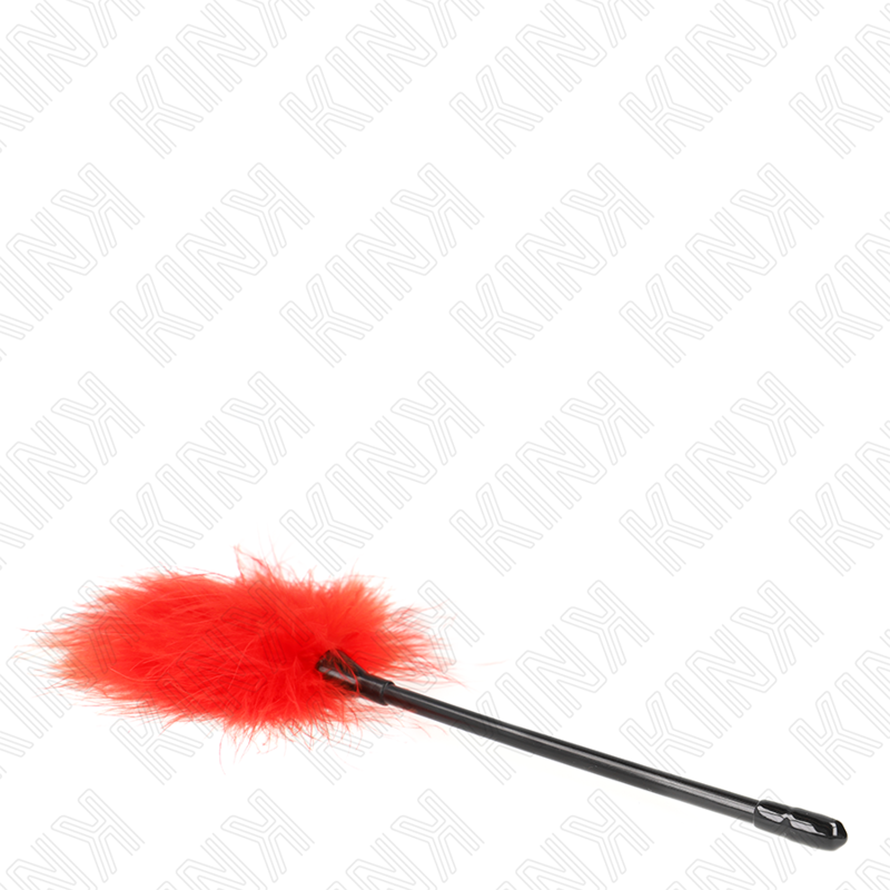 KINK - RED TICKLE FEATHERS USED FOR THE BONDAGE KIT 27 CM - NOCTURNA DESIRES