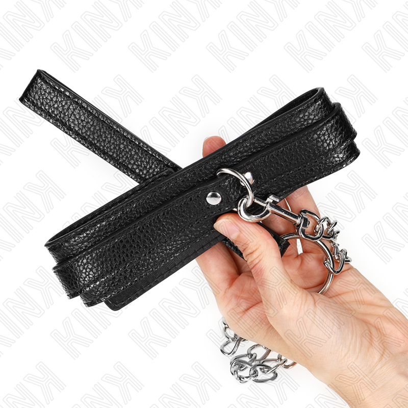 KINK - SNAKE PATTERN NECKLACE WITH LEASH 65 CM - NOCTURNA DESIRES