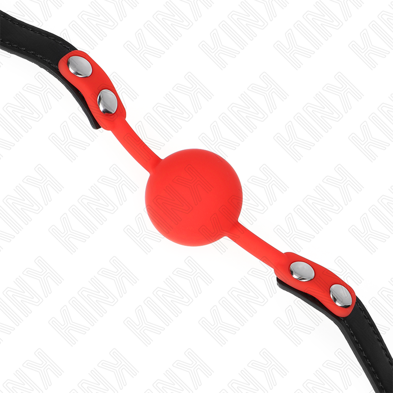 KINK - RED SILICONE BALL 4 CM GAG 60 x 2 CM - NOCTURNA DESIRES