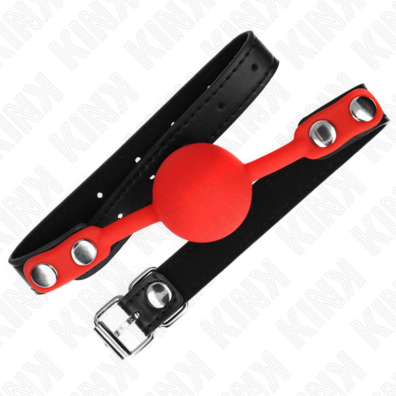 KINK - RED SILICONE BALL 4 CM GAG 60 x 2 CM - NOCTURNA DESIRES