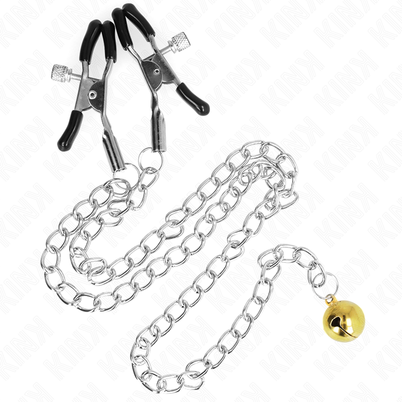 KINK - CHAIN NIPPLE CLAMPS WITH BELL 30 CM - NOCTURNA DESIRES