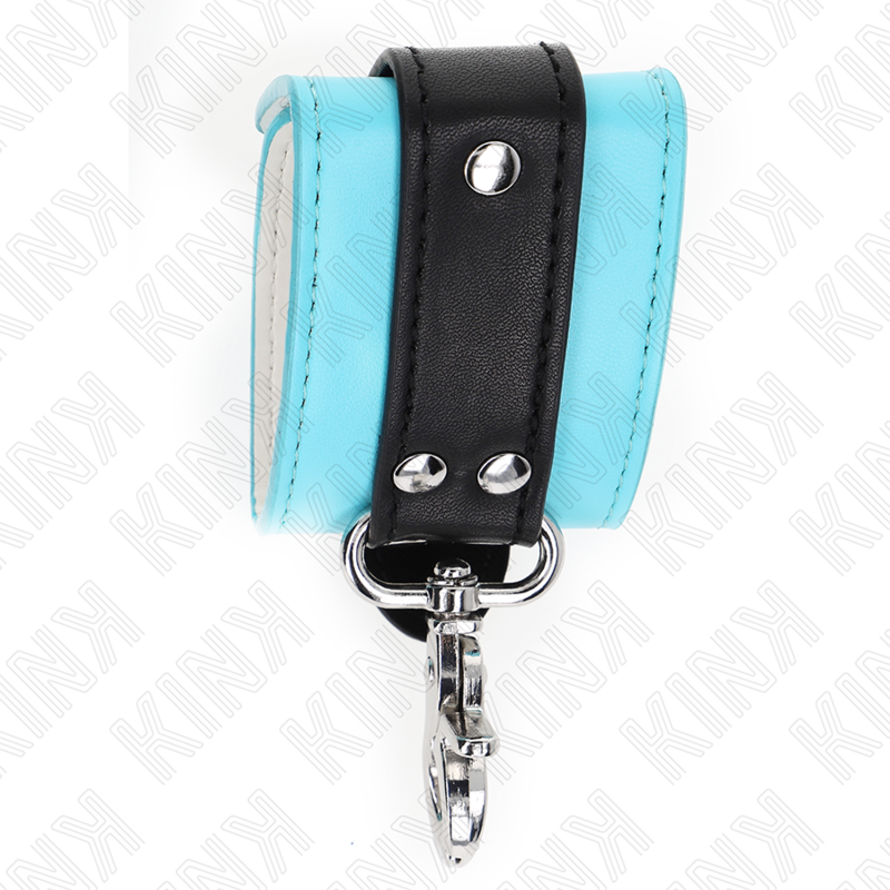 KINK - PREMIUM LOCKABLE WRIST RESTRAINTS BLACK / BLUE ADJUSTABLE 21-28 CM X 5.5 CM - NOCTURNA DESIRES