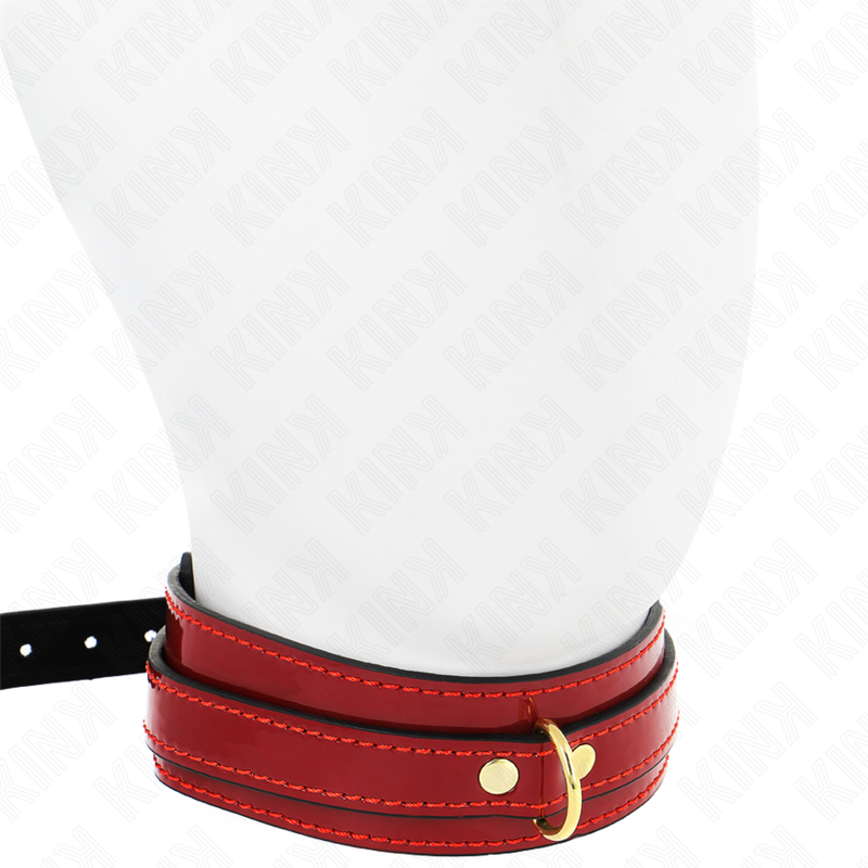 KINK - WINE RED ADJUSTABLE NECKLACE WITH GOLDEN DETAILS 29-42.5 CM X 4 CM - NOCTURNA DESIRES