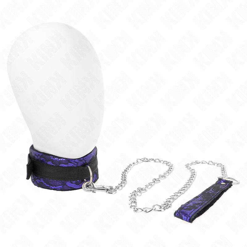 KINK - SHORT VELVET LACE NECKLACE WITH BELT 105 CM WITH NYLON TRIM 44 X 5.5 CM - NOCTURNA DESIRES