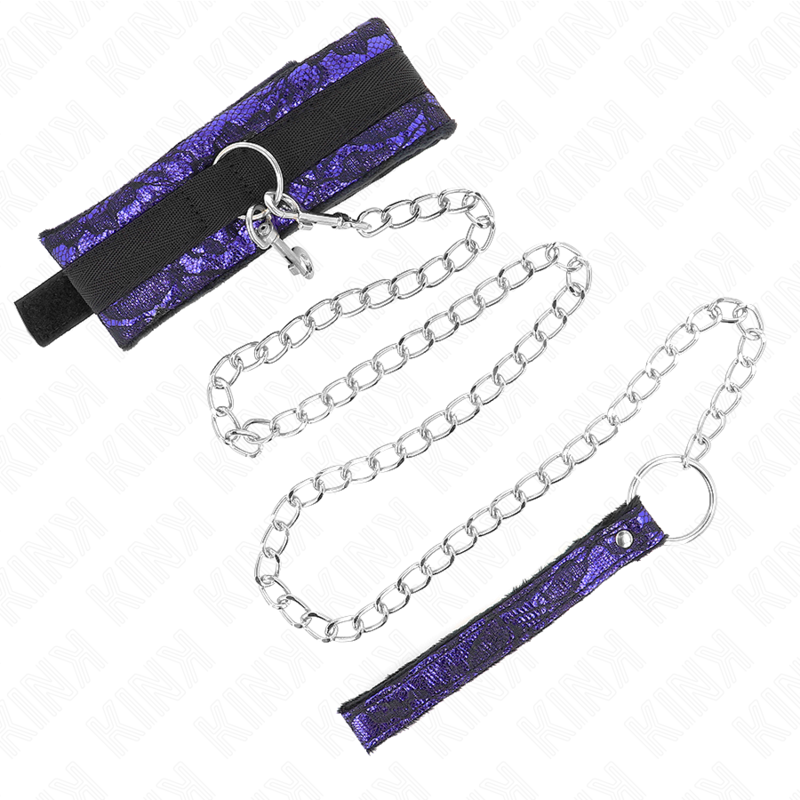 KINK - SHORT VELVET LACE NECKLACE WITH BELT 105 CM WITH NYLON TRIM 44 X 5.5 CM - NOCTURNA DESIRES