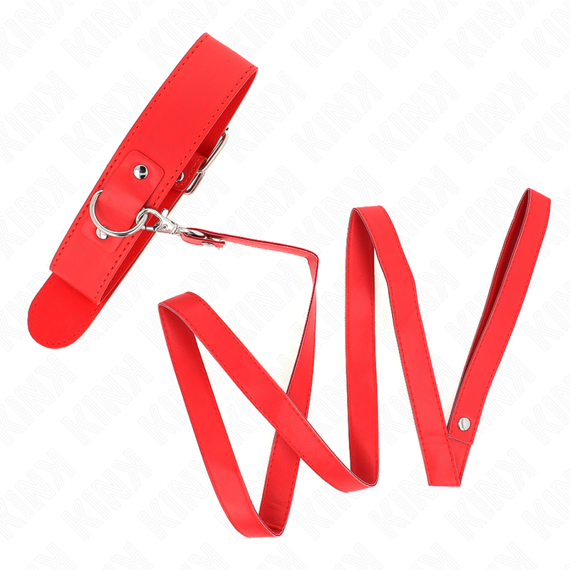 KINK - NECKLACE WITH BELT 116 CM ROJO STRAP ADJUSTABLE 32-50 CM X 8 CM - NOCTURNA DESIRES
