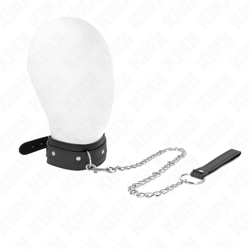 KINK - NECKLACE WITH LEASH 65 CM 1 RING ADJUSTABLE 38-49 CM X 5 CM - NOCTURNA DESIRES