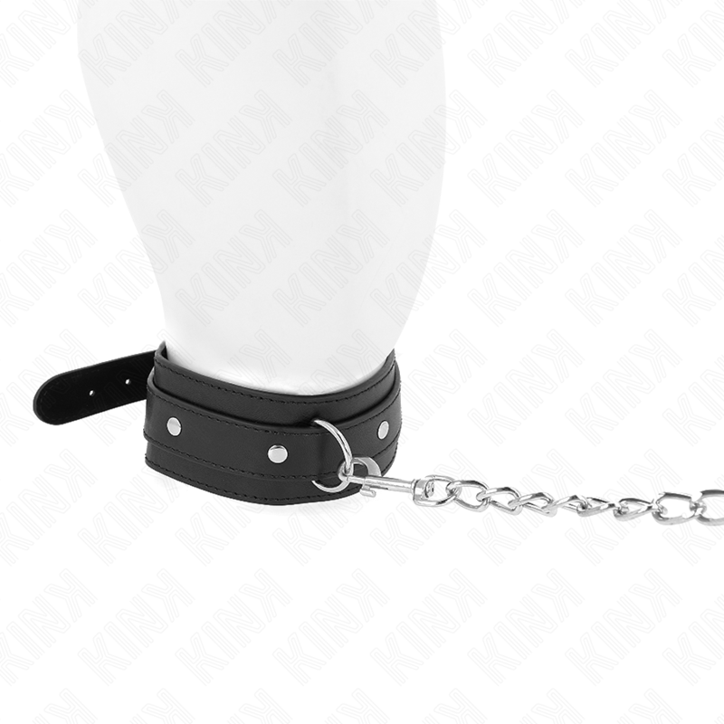 KINK - NECKLACE WITH LEASH 65 CM 1 RING ADJUSTABLE 38-49 CM X 5 CM - NOCTURNA DESIRES