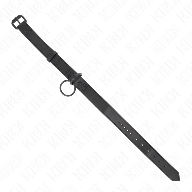 KINK - COLLAR WITH DARK LEASH 65 CM ADJUSTABLE 37-54 CM X 3 CM - NOCTURNA DESIRES