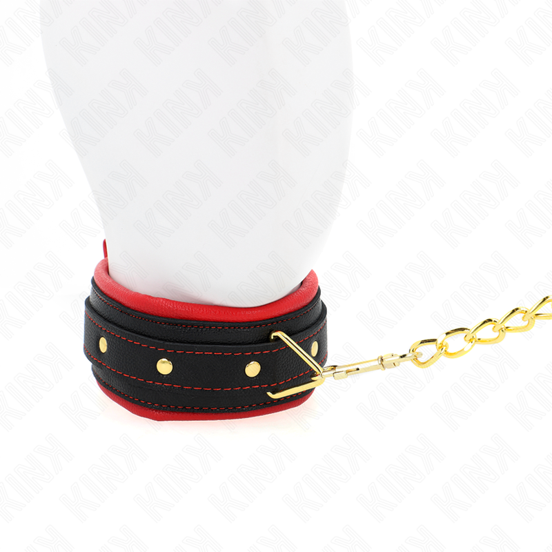 KINK - COLLAR WITH PLAIN FABRIC LEASH ADJUSTABLE 33-48 CM X 5.7 CM - NOCTURNA DESIRES