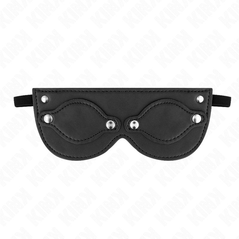 KINK - LEATHERETTE MASK WITH DETACHABLE EYE COVERS 22 x 9 CM - NOCTURNA DESIRES
