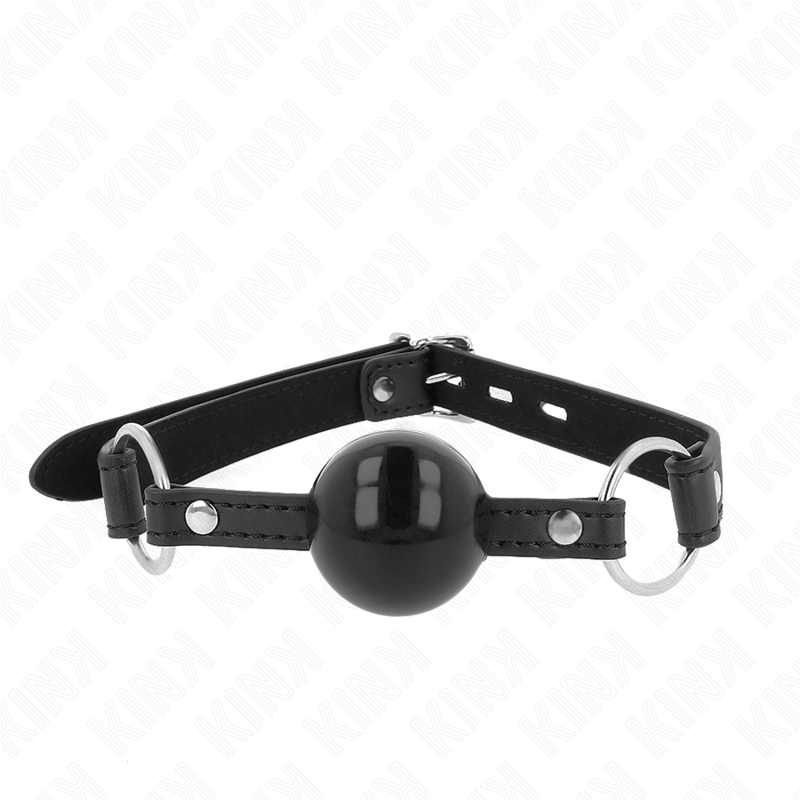 KINK - TPE BALL 4 CM GAG WITH BLACK LOCK 60 x 2 CM - NOCTURNA DESIRES